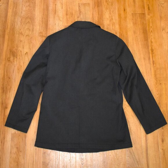 John Varvatos Gray Double Breasted Lined Pea Coat Sz 40R - Picture 2 of 9